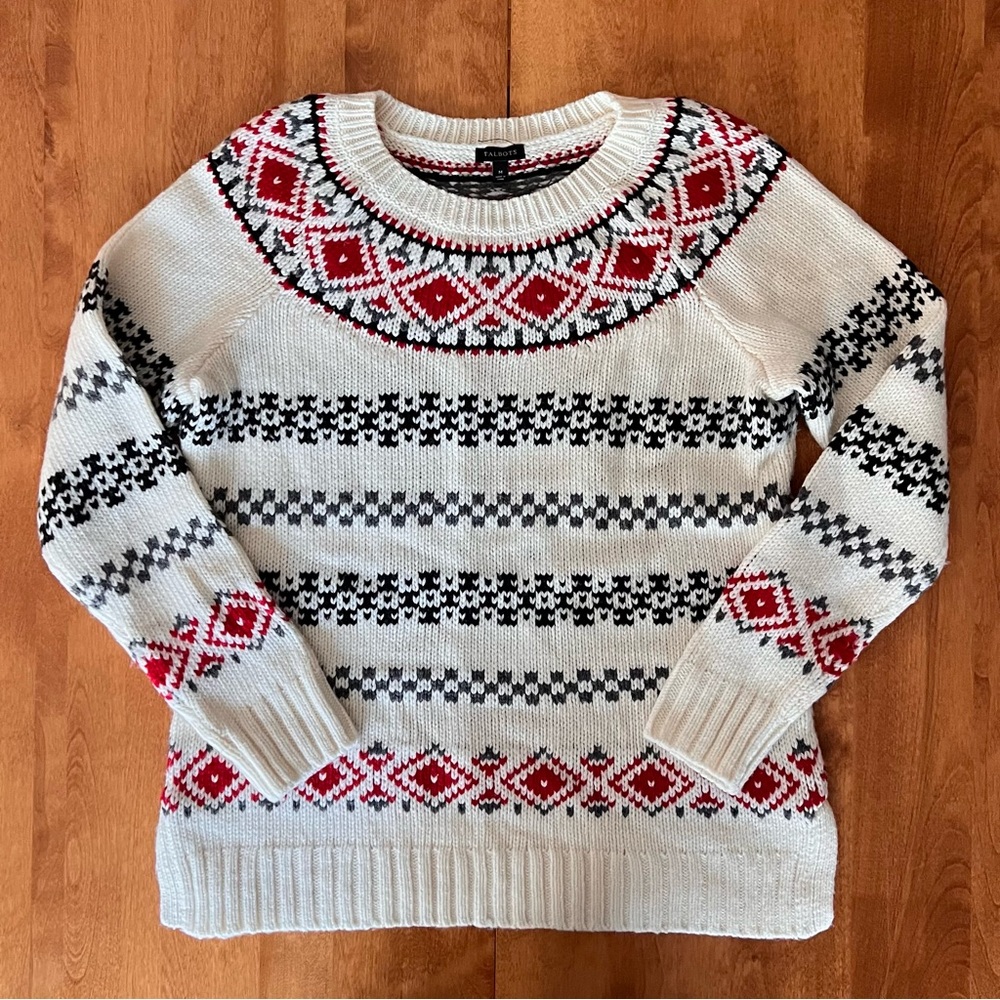 Talbots Fair Isle Nordic Pullover Sweater